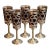 Vintage Mexican Sterling Silver Judaica Kiddush Cordial Cups Star of David Grapes Art Mexico 53g - Set of 5 For Sale
