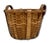 Sienna Large Size Substantially Made Antique American Hand Woven Ash Wood Splint Maine Apple Farm Basket For Sale - Image 8 of 18