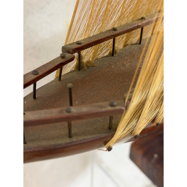 Vintage Hand Made Sailboat Model For Sale In Charleston - Image 6 of 10