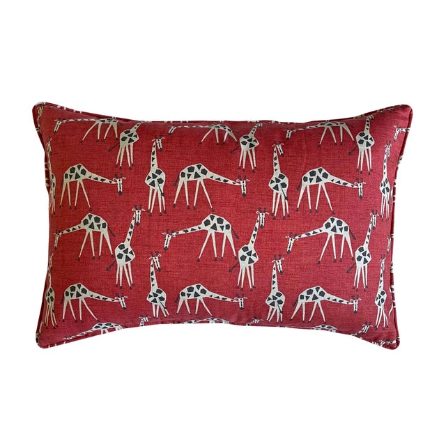 Stout Reversible Lumbar Pillow It is framed with self welt Pillow has a zipper for closure A removable down feather insert...