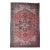 Vintage Oversized Persian Heriz Rug, Hand-Knotted Wool, Geometric Medallion Pattern, Red & Ivory, 11x19 For Sale