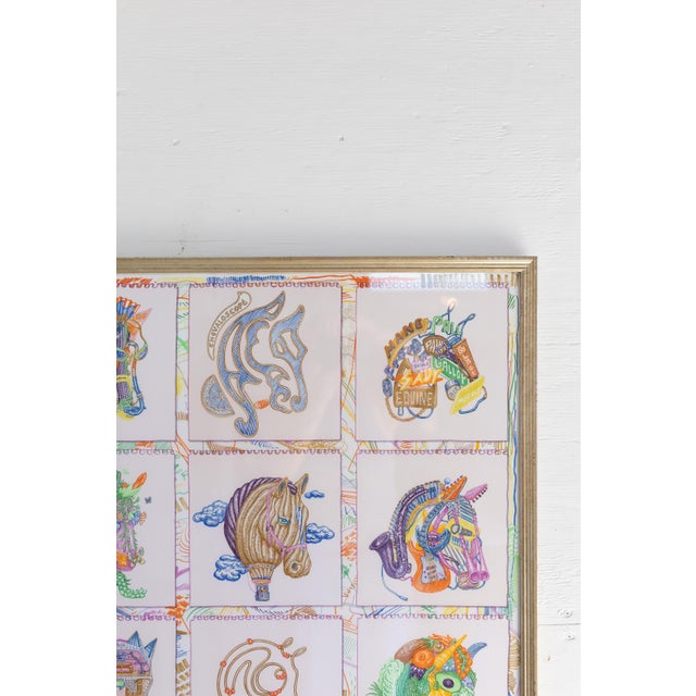 Framed Chevaloscope Hermes Scarf For Sale In Houston - Image 6 of 12