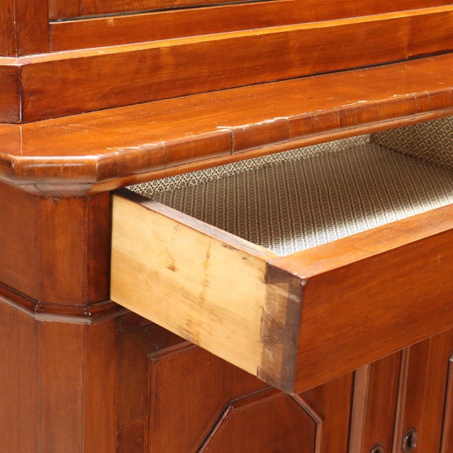 Wood Italian Cabinet in Walnut Poplar For Sale - Image 7 of 11