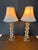 Pair of Bedside/ Living Room table lamps with polished crystal glass Could be Hollywood Regency Cut lead crystal table...