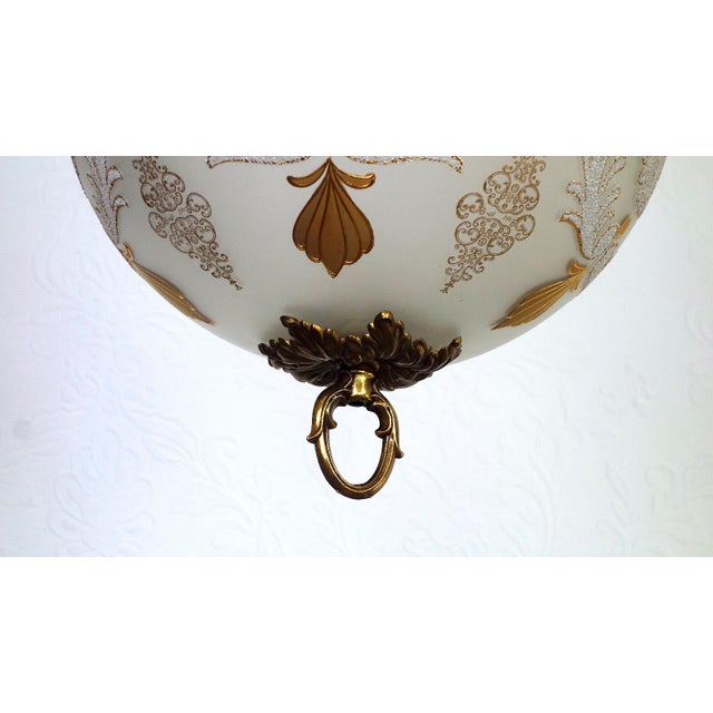 Mid-Century Modern Brass and Glass Hollampe Chandelier from Unbekannt, 1960s For Sale - Image 3 of 14