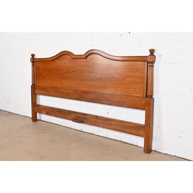 Kindel Furniture French Provincial Louis XV Carved Cherry Wood King