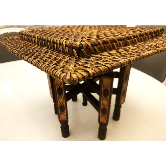 Foldable Small Wooden Stand with Tray Exotic, 1960s For Sale - Image 9 of 18