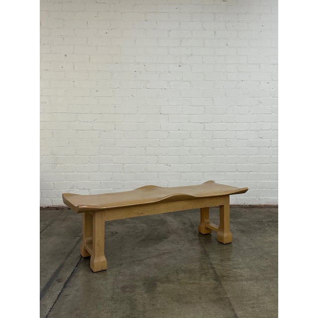 Sculptural Wavy Bench Handcrafted For Sale - Image 11 of 14
