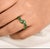 Natural 3.66 cts emerald zig zag band ring in 18k gold For Sale - Image 9 of 18