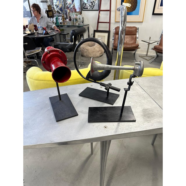 Collection of Mounted Vintage Car Horns For Sale - Image 10 of 18