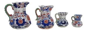 Masons Ironstone Set of Four Jugs Pitchers 19th Century