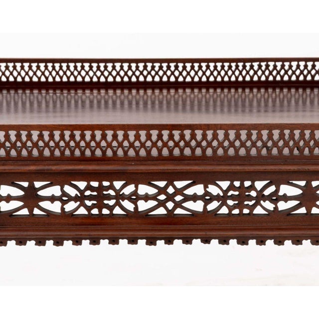 Chinese Chippendale Style Mahogany Silver Table For Sale In New York - Image 6 of 9