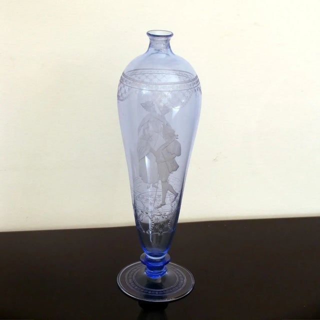 Blue Mid-Century Murano Glass Bottle by Guido Balsamo Stella for SALIR, 1940s For Sale - Image 8 of 17
