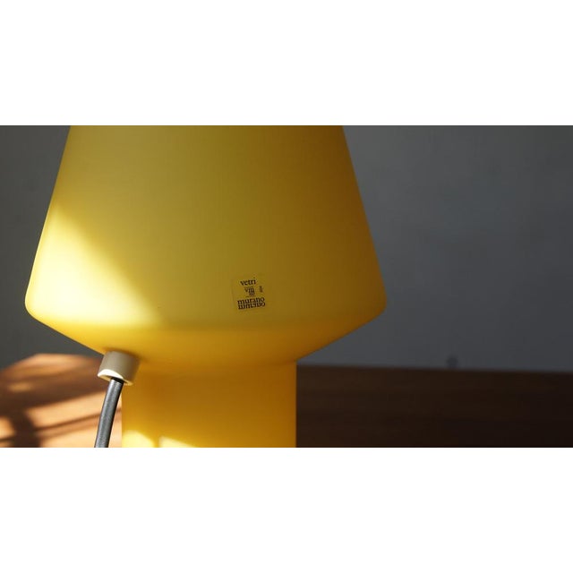 Mid-Century Modern Yellow Table Lamp from Vetri Murano, 1970s For Sale - Image 3 of 5