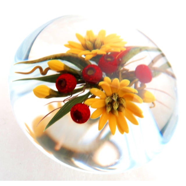 Chris Buzzini (American B. 1949) -One of a Kind Magnificent Paperweight From the Widely Acclaimed Glass Artist Extraordinaire For Sale - Image 11 of 18