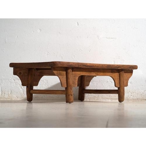 Antique Chinese Qing Dynasty Kang Table in Pine For Sale - Image 5 of 10