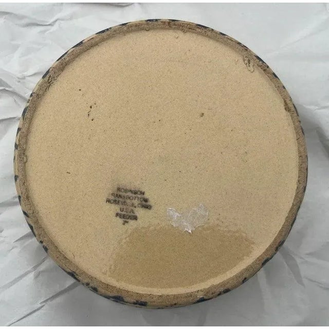 1920s Rare Sponge Ware Pottery Dog Dish For Sale - Image 4 of 5