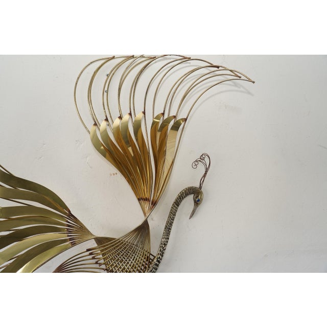 1980s Large Signed Curtis Jere Peacock in Flight Wall Art – Vintage 1980s For Sale - Image 5 of 13