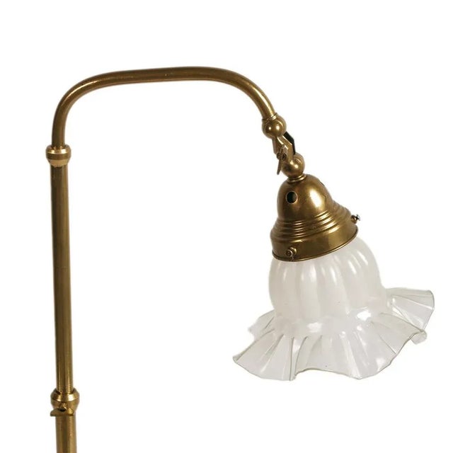 Model Ministry Table Lamp with Murano Glass Lampshade, 1930s For Sale - Image 3 of 7