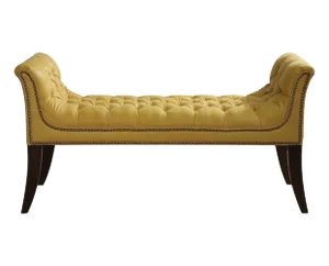 Art Deco Style Mustard Bench