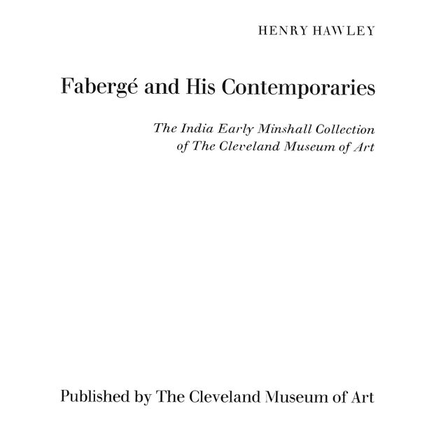 The India Early Minshall Collection Of The Cleveland Museum Of Art HAWLEY, Henry [139] pp. The Cleveland Museum Of Art...