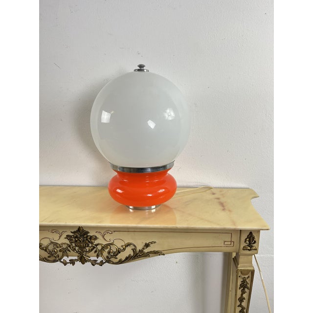 Murano glass table lamp in the style of Carlo Nason for Mazzega, 1970s 2 e14 lamps. Metal structure, intact and in good...