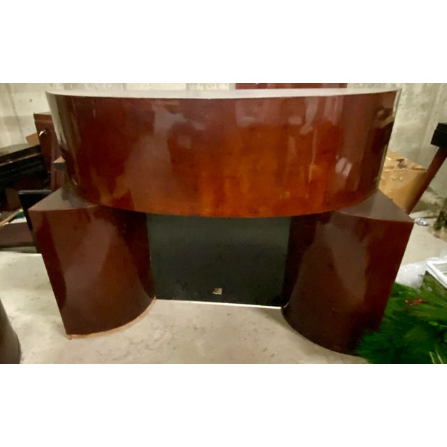 Art Deco Mahogany Fireplace Mantel. Beautiful crafted curved wood and the simplistic design makes this fireplace mantel a...