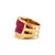 Vintage 18k Yellow Gold 4.16ctw Invisible Set Ruby Diamond Mystery Band Ring, Size 7.75 For Sale - Image 4 of 8