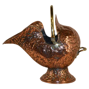 19th C English Copper Coal Hod