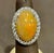 Oval Opal and Diamond Cocktail Ring 18 Karat White Gold, Estate Size 7 For Sale - Image 11 of 18