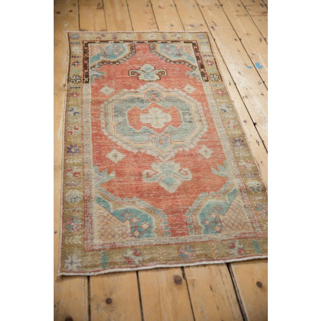 Textile Vintage Distressed Oushak Rug Runner - 2'4" x 4'9" For Sale - Image 7 of 10