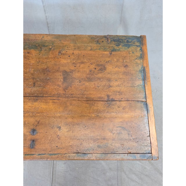 Antique 19th Century German or Austrian Original Blue Painted Pine Blanket Chest For Sale - Image 14 of 17