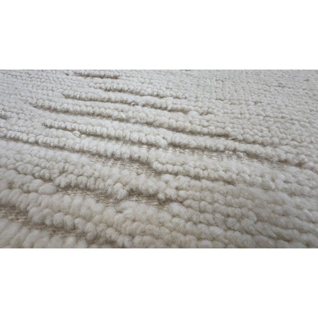 Rh Restoration Hardare Meryem Hand-Knotted Wool Rug — 10' × 14' Ivory | New Zealand Wool | High-Low Textural Pile For Sale - Image 14 of 18