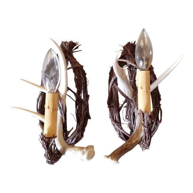 Antler and Twig Wall Sconces For Sale