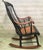 19th Hitchcock Rocking Chair With Woven Seat and Black Painted For Sale In Miami - Image 6 of 9