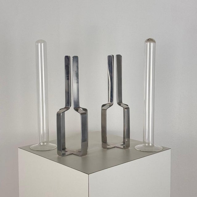 Krupp Milano Single-Flower Vases by Linea Dellorso attributed to G. Gramigna and S. Mazza, 1974, Set of 2 For Sale - Image 9 of 12