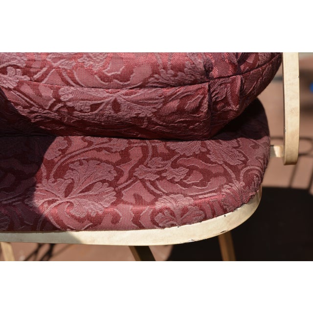 Timmerman Pale Yellow Wrought Iron & Glass Top Round Patio Bistro Bar Set W/ 3 Swivel Stools For Sale - Image 15 of 17