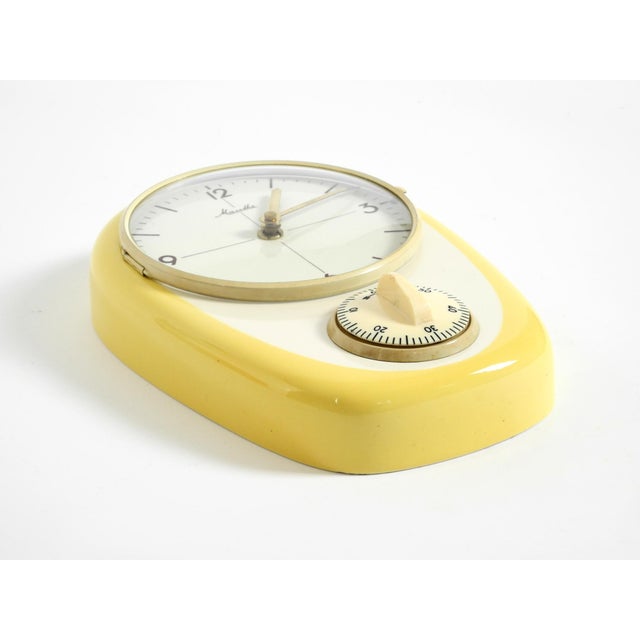 Mid-Century Modern Wall Clock by Mauthe with Glazed Ceramic Case, 1950s For Sale - Image 12 of 18