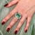 Green Natural Emerald Tsavorite Diamond Ring 6.75 14k White Gold 9.22 TCW Certified For Sale - Image 8 of 17