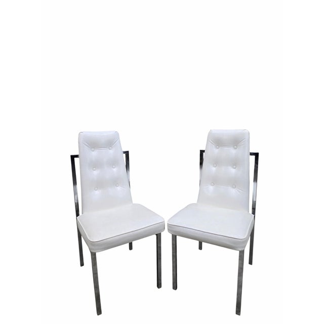 Mid-Century Modern Cal-Style Furniture Mfg. Chrome High Back Dining Chairs – Set of 6 For Sale - Image 12 of 12