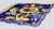 Late 20th Century Late 20th Century Hand Painted Tuscan Style Cobalt Blue Yellow Sunflower Square Platter Tray For Sale - Image 5 of 6