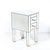 Modernist End Table/Nightstand in Antique Mirror W/ Sculptural Hand Pulls For Sale - Image 14 of 17