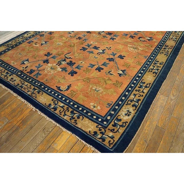 Chinese Early 19th Century W. Ningxia Carpet ( 5'8'' x 6'10'' - 173 x 208 ) For Sale - Image 3 of 9