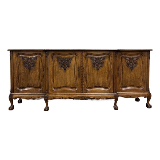 Antique French Country Louis XIV Buffet Sideboard Server For Sale
