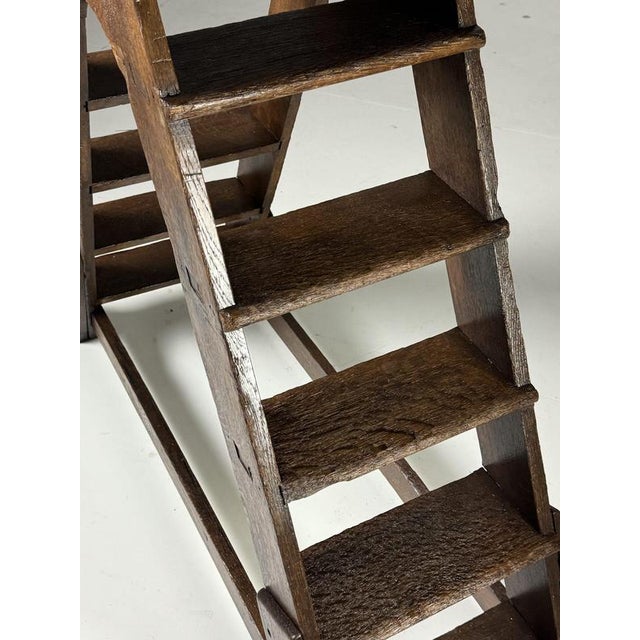 Eglish nOak Library Stairs For Sale - Image 5 of 18