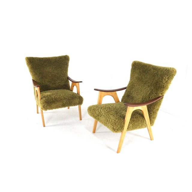 Two Tone Doodle Wing Lounge Chair For Sale - Image 14 of 15