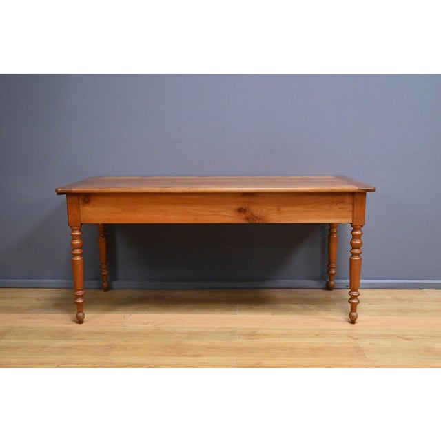 Late 19th Century Cherrywood Farmhouse Table For Sale - Image 5 of 18