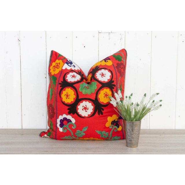 Suzani embroidery is a traditional form of needlework originating Central Asia. Suzani is a Persian word meaning "needle...