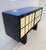 1940s Italian Art Deco Sideboard in Parchment with Black Lacquer and Blue Mirror, 1940s For Sale - Image 5 of 18