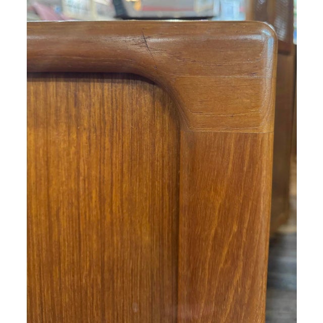 Mid 20th Century Danish Modern Teak Credenza by Dyrlund With Tambour Doors For Sale - Image 11 of 17